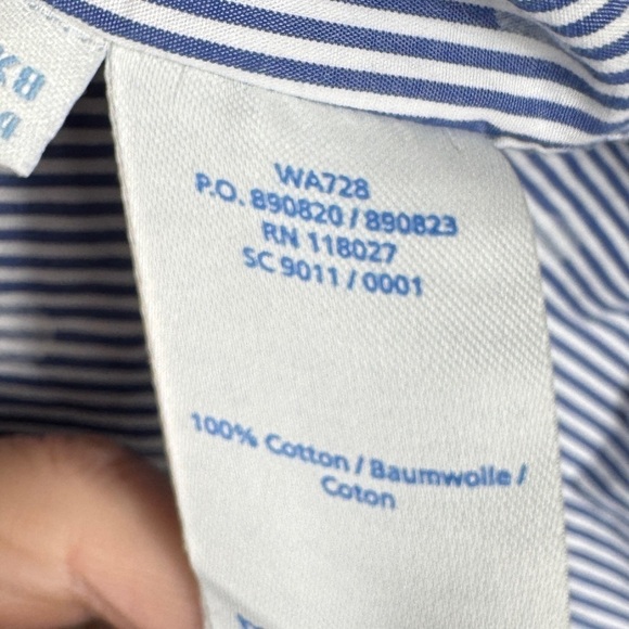 Boden Relaxed Weekend Shirt, Polka Dots + Stripes, Size 4 - Picture 8 of 8